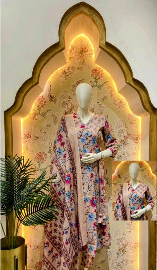 Anarkali design Red kurta